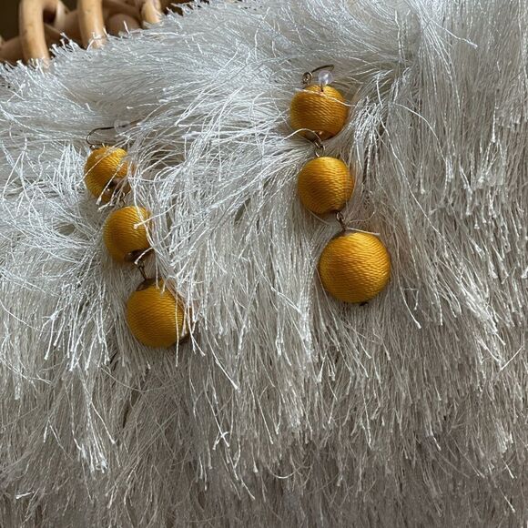 2 PRS Gold & Black Baubel Dangle Earrings Pierced - Picture 1 of 7